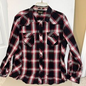 Helix Red and Black Plaid Shirt
